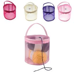 Agulhas de tricô Yarn Tote Organizer Saco redondo de crochê Artesanato DIY Cesta de armazenamento de lã Acessórios para ferramentas de costura - Image 2