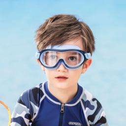 Óculos de natação para crianças e meninas, armação grande, antiembaçante, máscara de piscina para crianças, óculos de mergulho de silicone - Image 1