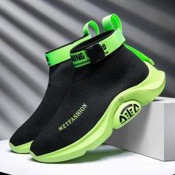 Homens tênis de alta qualidade meias sapatos respirável casual deslizamento na cesta homme plataforma tênis masculino footwears zapatillas - Image 2