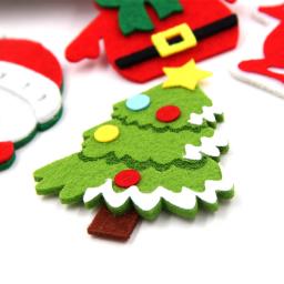 5 pçs tecido de feltro não tecido papai noel natal ornamentos decorativos scrapbooking carft diy artesanal remendo acessórios - Image 5