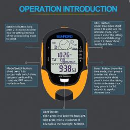 Handheld gps receptor de navegação portátil digital altímetro barômetro bússola localizador para acampamento ao ar livre caminhadas pesca - Image 2