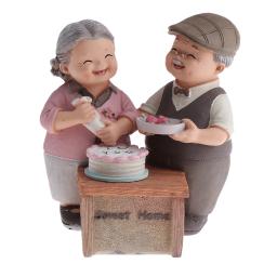 Estatuetas De Casal De Resina Decoração, Aniversário Presente De Casamento, Velhice Vida, Decoração De Casa, Quarto, Sala De Estar, Amando Idosos - Image 4