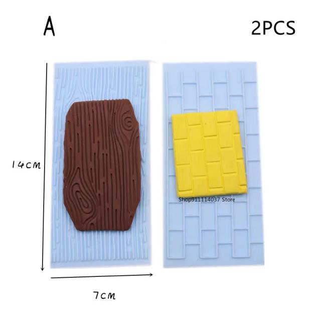 Conjunto de Molde Retangular para Escultura em Argila com Estampa Cerâmica e Ferramentas de Impressão em Plástico