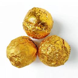 Papel De Folha De Alumínio, Papel De Folha De Ouro, Papel De Embrulho, Pacote De Presente, Casca De Laranja Para Embalagem De Chocolate, Dourado, 200Pcs - Image 2