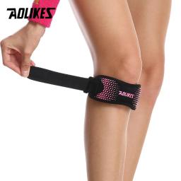 AOLIKES-Joelheira Ajustável para Alívio das Dores, Estabilizador Patela, Suporte Brace, Caminhadas, Futebol, Basquete, Corrida, Esporte, 1Pc - Image 2