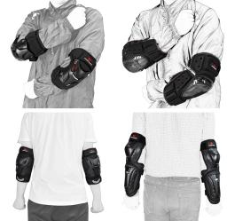 WOSAWE Motocicleta Joelheiras Protetor Motocross Snowboard Skate Ski Roller Hockey Suporte Proteção Esportiva MTB Joelheira Set - Image 5
