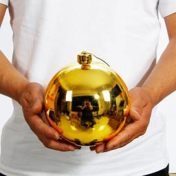 Bola de decoração para natal 1 peça, 150mm-250mm, ornamentos para pendurar árvore de natal, bola brilhante para casa, bar, festa, casamento, decoração de natal - Image 5