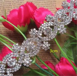 Fita de cristal de strass para decoração, faixa com diamante brilhante, aplique de prata, faixa de costura, decoração de vestido de casamento 30cm, imperdível - Image 4