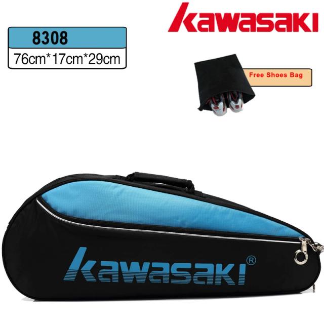 Mochila Impermeável Kawasaki-Saco para Ombro Único - Ideal para Badminton, Squash e Tênis, Com Capacidade para 3 Raquetes e Compartimento para Sapato
