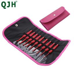 Roxo/rosa bolsa de crochê multifuncional diy, alça macia, ergonômica, agulhas de tricô, bolsa de armazenamento de crochê, ferramentas bolsa de tricô - Image 1