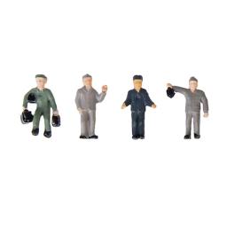 25 pces 1:87 figuras pintadas miniaturas de trabalhadores ferroviários com balde e escada - Image 3