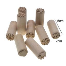 Olaria Embossing Tool Textura de madeira, Block Stamp for Polymer Clay Ceramic, DIY Emboss Modeling Tool, Selos de madeira - Image 2