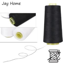 Carretel de linha de costura para máquina de costura, acessório de fio de costura preto e branco de 3000 jardas com 40/2 linhas de bordado - Image 3