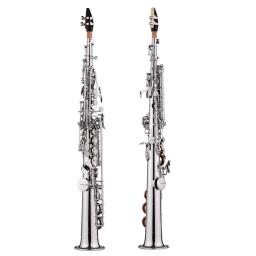 Lade saxofone soprano bb, instrumentos de sopro, soprano, latão laqueado, corpo de ouro e chaves - Image 2