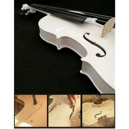 Violino 1/4 cor branca, instrumento musical de violino, artesanato manual, 1 peça - Image 4