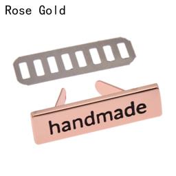 Etiquetas de metal para roupas artesanais, etiquetas para roupas diy feito à mão com letras para costura - Image 6