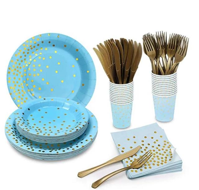 Kit Completo de Festas Descartáveis para Aniversários, Casamentos, Férias de Inverno e Festas Temáticas