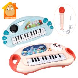 Instrumento de piano eletrônico digital para crianças, teclado de ensino musical, microfone flash, brinquedos educativos, presente para crianças - Image 1
