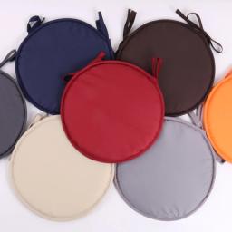 Almofada redonda para cadeira, cor doce, almofadas de assento com cordão, decoração de casa, almofadas para cadeira de escritório, 30cm 38cm - Image 5