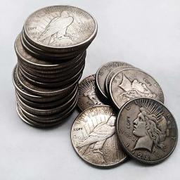 Conjunto completo de moedas eua 24 peças 1921-1935 dólar da paz revestimento de prata cópia coleção de moedas - Image 6