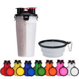 Recipiente de comida portátil 2 em 1 para animais de estimação, pote de silicone dobrável, alimentador para cães e gatos, suprimentos para viagem ao ar livre - Image 4