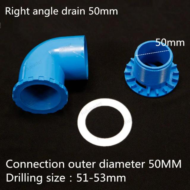 Filtro Inferior para Tanque de Peixes com Accessórios de Drenagem em PVC e Interruptor de Válvula