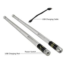 LED Light Up Baquetas para Jazz Drum, Drum Sticks Set, 15 Gradiente Luzes Coloridas, Carregamento USB, Interruptor ON e OFF - Image 2