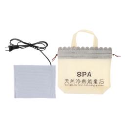 Hot Stone Massagem Tool Set para Home Beauty, Aliviar O Stress, SPA Solan Cuidados De Saúde, Rochas De Basalto, Pedras Redondas, Saco De Aquecimento - Image 2