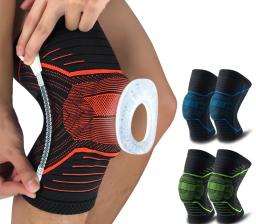 Joelheira acolchoada esportiva, suporte de joelheira para corrida, esportes, vôlei, basquete, proteção e segurança, joelheiras para ciclismo, 1 peça - Image 2