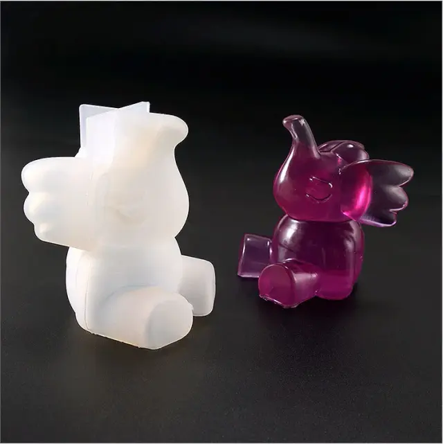 Moldes de Resina Epóxi em Forma de Elefante e Cabaça para Jóias e Artesanato Decorativo - 1 Peça Bonita para DIY e Vaso de Flores