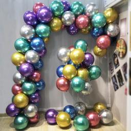 Balões metálicos para decoração, bolas metálicas, suprimentos para festas de casamento e aniversário, dourado e rosa, 5 polegadas, 12 polegadas, 18 polegadas, 10 unid - Image 6