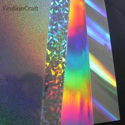 Chzimade-Reflective Flash Papel Folha De Papelão, Arco-íris DIY Brilhante Decorativo, Artesanato De Papelão A Laser, Tamanho A4, 5Pcs - Image 5