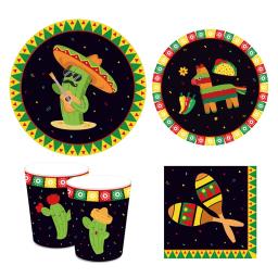 Cacto Alpaca Tema Louça Descartável, Placas De Papel, Balões De Folha, Kid Birthday Decoration Supplies, Mexican Festival Party - Image 6