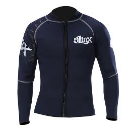 Terno de mergulho para homens e mulheres, fato de manga comprida, jaqueta e calça com zip, superior ou inferior, mergulho e natação, 5mm SCR - Image 2