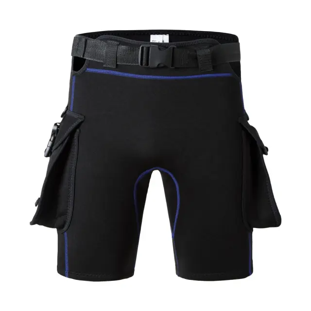 Calções de Mergulho Ajustáveis em Neoprene com Bolsos e Protetor Solar para Homens e Mulheres