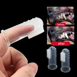Escova de dentes para animais de estimação, super macia, dedo de pelúcia, ferramenta de limpeza de tártaro, cães, gatos, suprimentos de limpeza para animais de estimação - Image 1