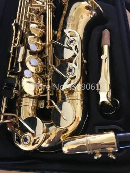 Jupiter segundo-saxofone de laca dourada, instrumento musical reto de laca dourada, com estojo e acessórios - Image 3