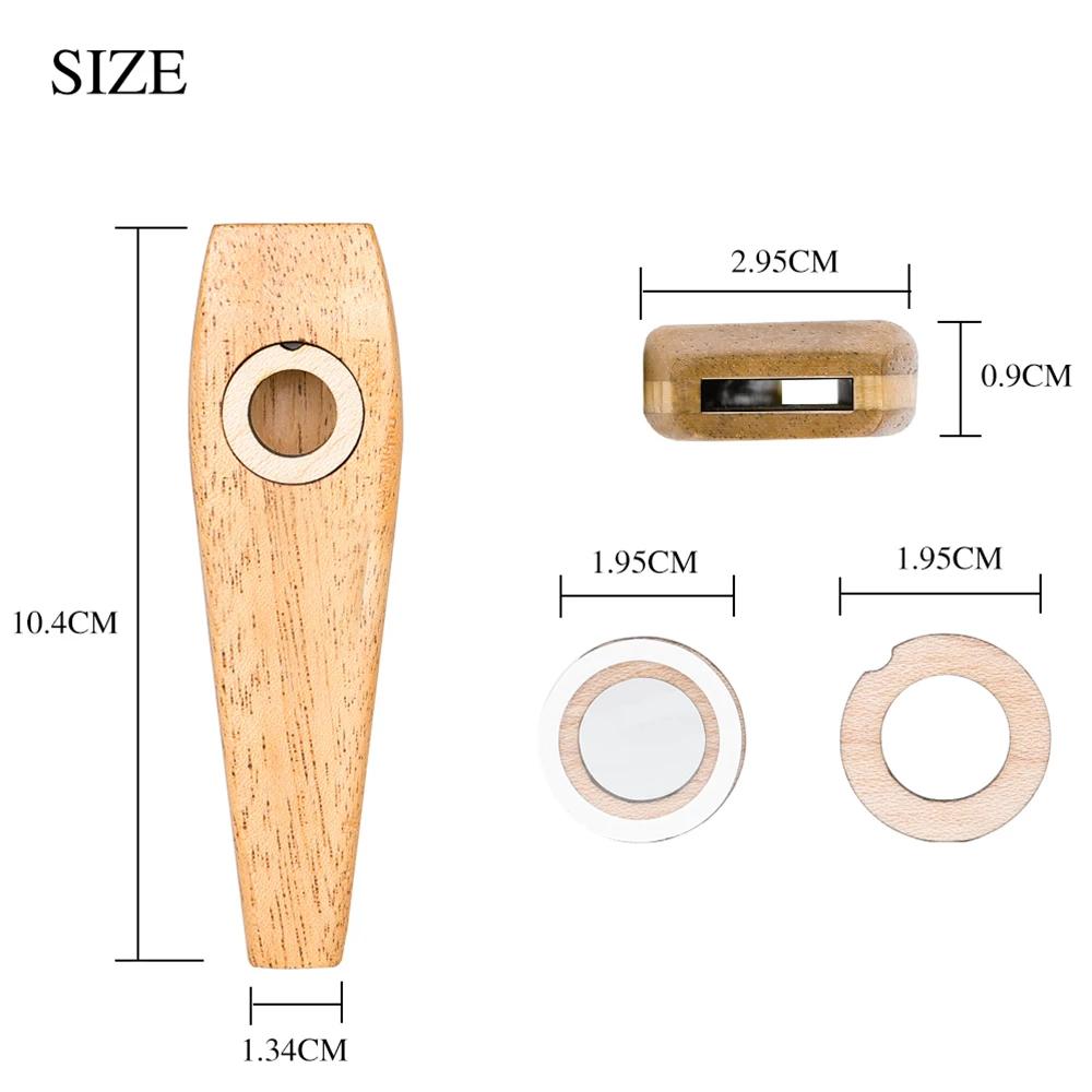 Profissional Kazoo Metal Resina Kazu Flauta, Instrumento de sopro, Madeira Kazoo Diafragma Boca Música Presente, Bom Companheiro para Guitarra - Image 1