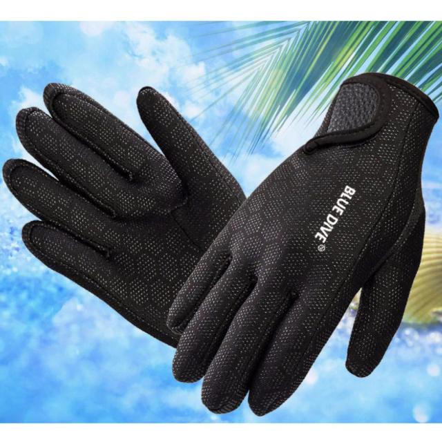 Luvas de mergulho em neopreno antiderrapantes para homens e mulheres – 1 par, disponível em preto, rosa e azul, espessura de 1,5mm, ideal para amantes do mergulho e presente perfeito.