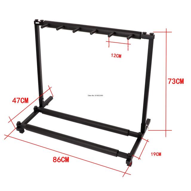 Suporte de Chão para Guitarras: Exiba e Armazene com Estilo até 9 Instrumentos em Rack de Ferro Multifuncional