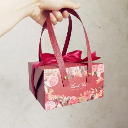 Presentes de casamento para convidados, caixas e embalagens de bolo, caixa de flores com decoração portátil de casamento, lembranças de festa, caixa de presente, embalagem - Image 5
