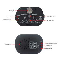 Luzes de discoteca rgb led, feixe de laser para palco, luzes ativadas por som de dj, com efeito de flash estroboscópico, lâmpada projetora de energia usb - Image 3