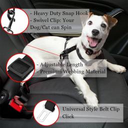 Cinto de carro ajustável para pet, arnês, trela para cães pequenos e médios, clip de viagem, pet fornecimentos, buldogue francês - Image 2