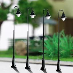 Miniatura Street Lamp Modelo, Luzes LED, HO Trem Ferroviário, Construção Cena Layout Material, Diorama Kits, 12V, 4.6-13.7cm, 3Pcs - Image 4