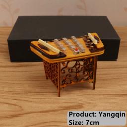 Miniatura Guzheng Pipa Modelo Réplica com Stand e Case, Mini Cítara, Instrumento Musical, Ornamentos Tradicionais Chineses, Presentes - Image 5