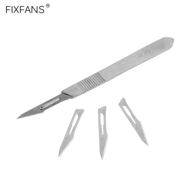 Conjunto Completo de Lâminas para Faca Cirúrgica e Artesanato com 11 Peças e Acessórios Incluídos