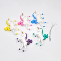 Amuleto de unicórnio para pendurar, enfeite multicolorido para árvore de natal, decoração de festa de ano novo, 2020 - Image 6