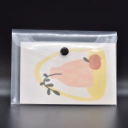 Bolsa de dados fosca com fivela transparente 3 argolas a7 criativa simples bolsa de dados de plástico bolsa de escritório para estudantes bolsa de armazenamento de material de escritório - Image 5