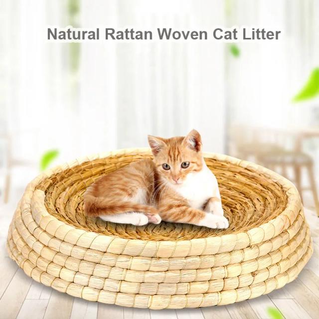 Arranhador Natural para Gatos - Tapete Brinquedo de Estímulo para Pets