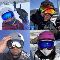 Óculos de esqui, óculos para esportes de neve de inverno com proteção UV antiembaçante para homens, mulheres, jovens, lentes intercambiáveis - Óculos premium - Image 2